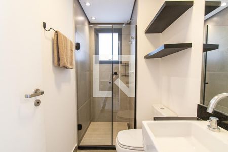 Banheiro de kitnet/studio para alugar com 1 quarto, 20m² em Vila Mariana, São Paulo