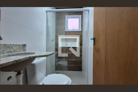 Banheiro da Suíte de apartamento à venda com 2 quartos, 46m² em Vila Pires, Santo André