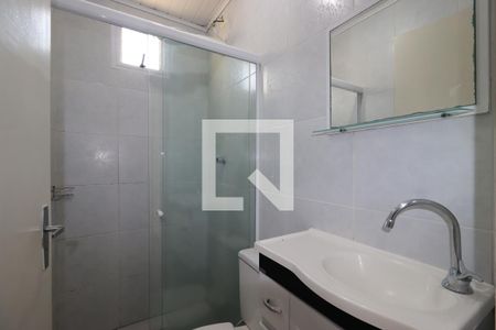 Banheiro de kitnet/studio para alugar com 1 quarto, 20m² em Vila Valparaíso, Santo André