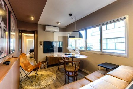 Sala de apartamento à venda com 1 quarto, 45m² em Santa Cecilia, São Paulo