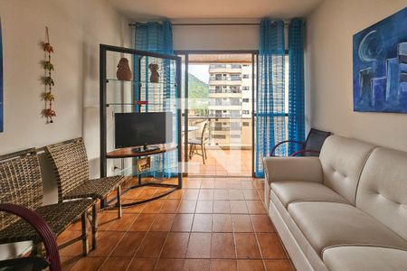 Sala de apartamento para alugar com 3 quartos, 103m² em Vila Julia, Guarujá