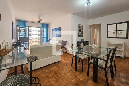 Sala de apartamento para alugar com 3 quartos, 103m² em Vila Julia, Guarujá
