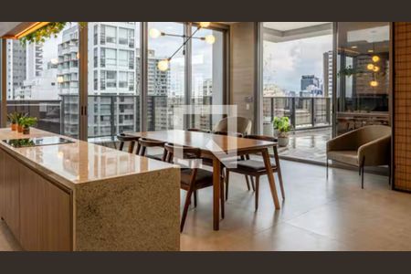 Área comum de kitnet/studio para alugar com 1 quarto, 22m² em Santo Amaro, São Paulo