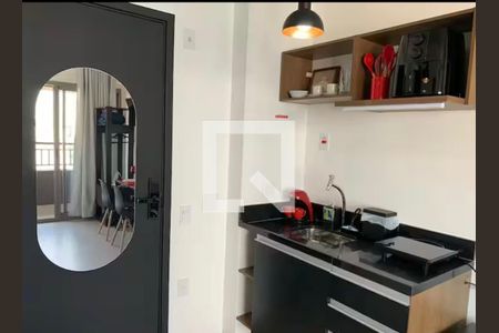 Cozinha de kitnet/studio para alugar com 1 quarto, 22m² em Santo Amaro, São Paulo
