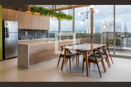 Área comum de kitnet/studio para alugar com 1 quarto, 22m² em Santo Amaro, São Paulo