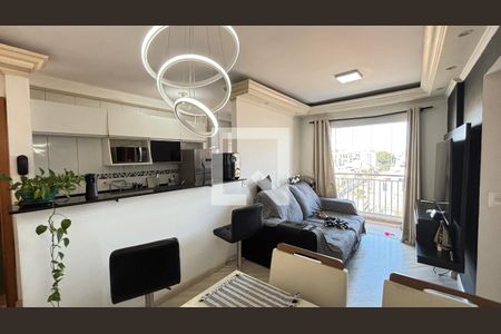 Sala/Sala de Jantar de apartamento à venda com 2 quartos, 52m² em Utinga, Santo André