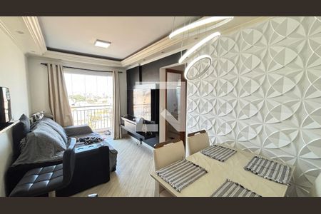 Sala/Sala de Jantar de apartamento à venda com 2 quartos, 52m² em Utinga, Santo André