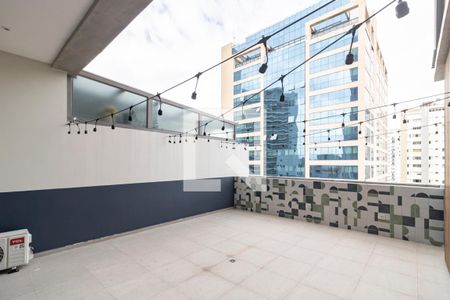 Varanda do Studio de kitnet/studio para alugar com 1 quarto, 53m² em Indianópolis, São Paulo