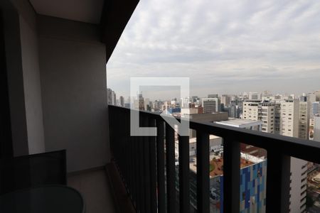 Varanda de kitnet/studio para alugar com 1 quarto, 24m² em Paraíso, São Paulo