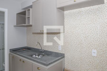 Cozinha de kitnet/studio para alugar com 1 quarto, 25m² em Barra Funda, São Paulo