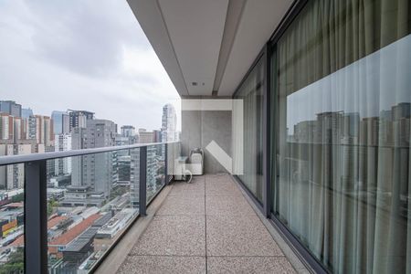 Varanda do Studio de apartamento para alugar com 1 quarto, 40m² em Vila Olímpia, São Paulo