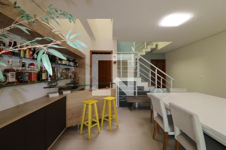 Sala de Jantar de casa à venda com 3 quartos, 217m² em Vila Scarpelli, Santo André