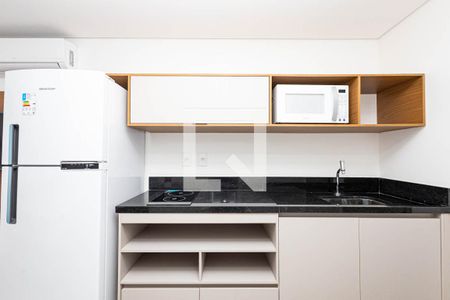 Cozinha de kitnet/studio para alugar com 1 quarto, 26m² em Consolação, São Paulo