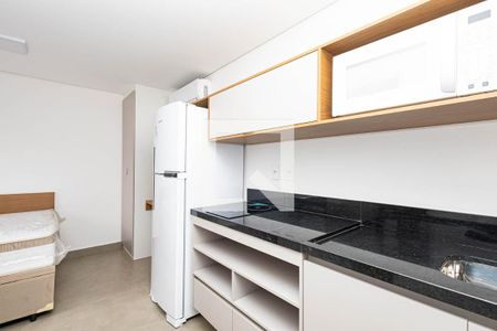 Cozinha de kitnet/studio para alugar com 1 quarto, 26m² em Consolação, São Paulo