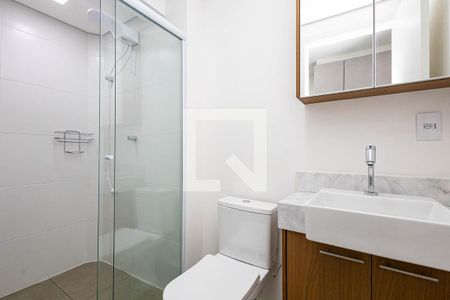 Banheiro de kitnet/studio para alugar com 1 quarto, 26m² em Consolação, São Paulo