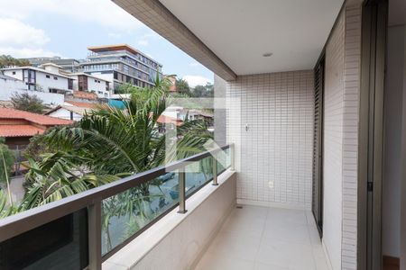 Varanda da suite 1 e quarto 1 de apartamento à venda com 4 quartos, 180m² em Estoril, Belo Horizonte