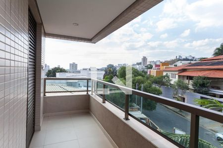 Varanda da suite 1 e quarto 1 de apartamento à venda com 4 quartos, 180m² em Estoril, Belo Horizonte