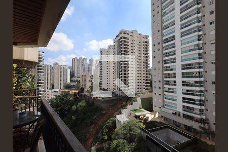 Varanda da Sala de apartamento para alugar com 3 quartos, 142m² em Vila Andrade, São Paulo