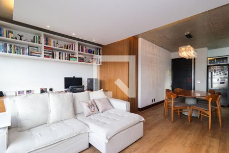 Sala de apartamento para alugar com 1 quarto, 70m² em Panamby, São Paulo