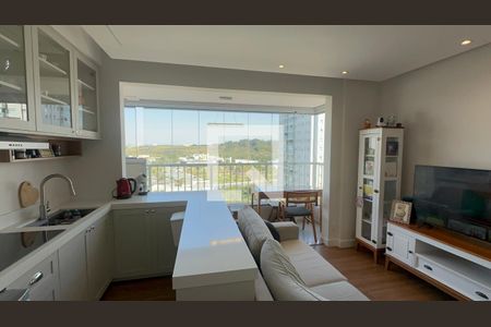 Sala/Cozinha de apartamento à venda com 2 quartos, 52m² em Bethaville I, Barueri