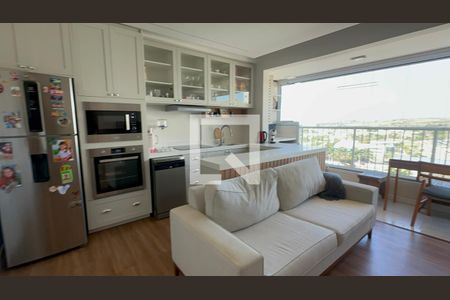 Sala/Cozinha de apartamento à venda com 2 quartos, 52m² em Bethaville I, Barueri