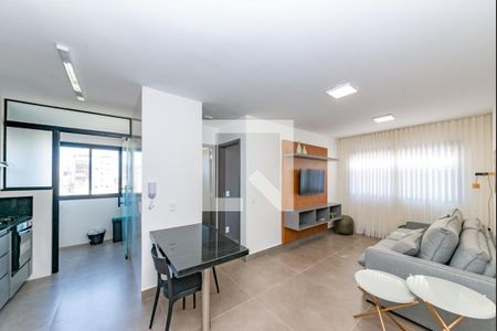Sala de apartamento à venda com 1 quarto, 40m² em Funcionários, Belo Horizonte