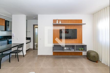 Sala de apartamento à venda com 1 quarto, 40m² em Funcionários, Belo Horizonte