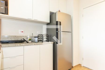 Cozinha de apartamento para alugar com 1 quarto, 28m² em Indianópolis, São Paulo