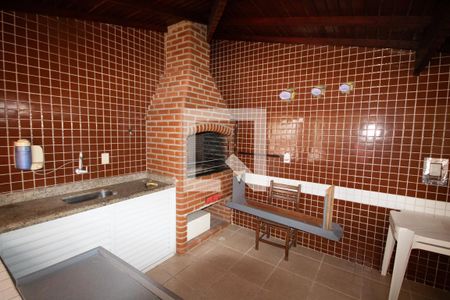 Área comum - Churrasqueira de apartamento para alugar com 1 quarto, 56m² em Vila Caiçara, Praia Grande