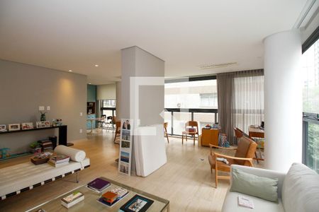 Sala de Estar e Jantar de apartamento à venda com 3 quartos, 205m² em Jardim Paulista, São Paulo