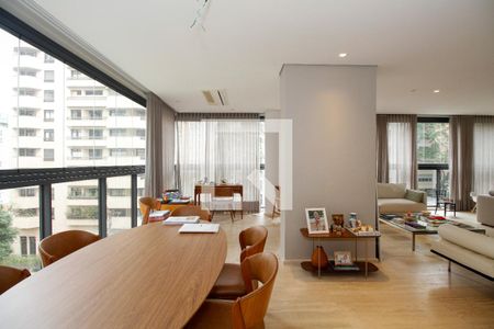 Sala de Estar e Jantar de apartamento à venda com 3 quartos, 205m² em Jardim Paulista, São Paulo