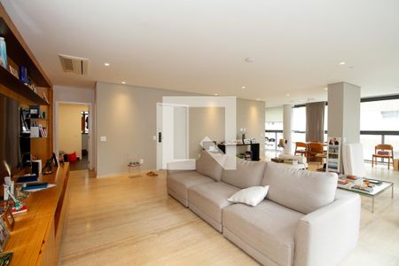 Sala de Estar e Jantar de apartamento à venda com 3 quartos, 205m² em Jardim Paulista, São Paulo