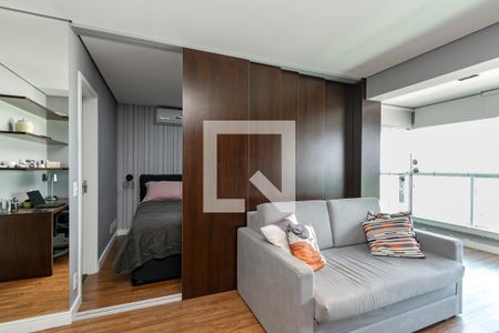 Sala de apartamento à venda com 1 quarto, 43m² em Campo Belo, São Paulo