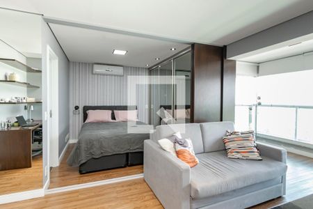 Sala de apartamento à venda com 1 quarto, 43m² em Campo Belo, São Paulo