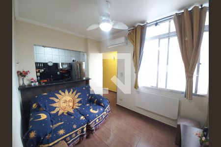 Sala de apartamento para alugar com 1 quarto, 48m² em Itararé, São Vicente
