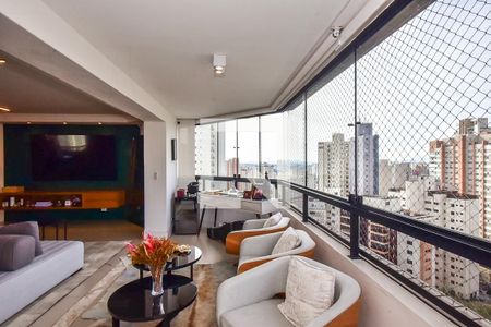 Varanda da Sala de apartamento à venda com 4 quartos, 229m² em Jardim Londrina, São Paulo
