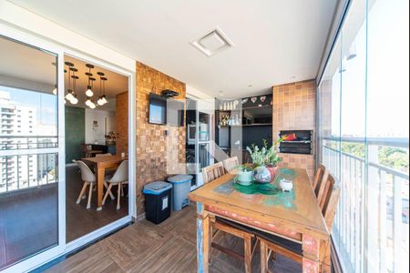 Varanda Gourmet de apartamento à venda com 3 quartos, 86m² em Vila Valparaíso, Santo André