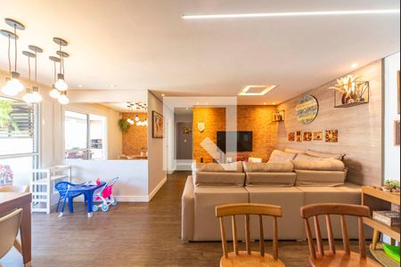 Sala de apartamento à venda com 3 quartos, 86m² em Vila Valparaíso, Santo André