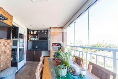 Varanda Gourmet de apartamento à venda com 3 quartos, 86m² em Vila Valparaíso, Santo André