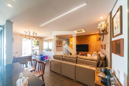 Sala de apartamento à venda com 3 quartos, 86m² em Vila Valparaíso, Santo André