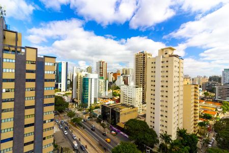 Varanda vista de kitnet/studio à venda com 1 quarto, 26m² em Campo Belo, São Paulo