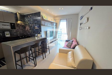 Sala de apartamento para alugar com 2 quartos, 72m² em Gonzaga, Santos