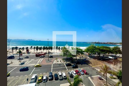 Sala - vista para a praia de apartamento à venda com 3 quartos, 167m² em Copacabana, Rio de Janeiro
