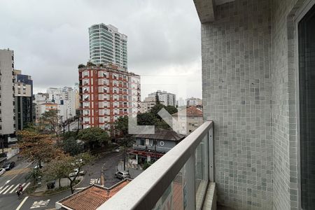 Varanda da Sala de apartamento para alugar com 3 quartos, 189m² em Ponta da Praia, Santos