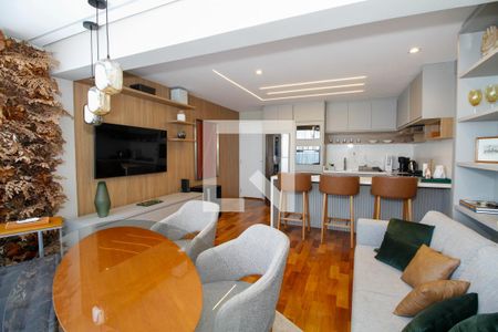 Sala e Cozinha de apartamento à venda com 2 quartos, 85m² em Pinheiros, São Paulo