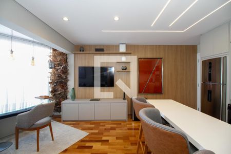 Sala e Cozinha de apartamento à venda com 2 quartos, 85m² em Pinheiros, São Paulo