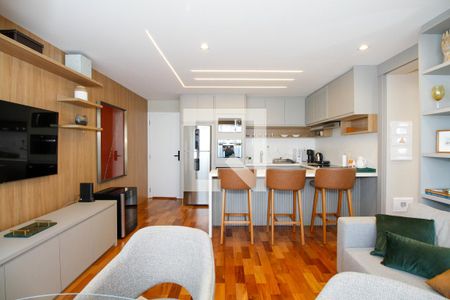 Sala e Cozinha de apartamento à venda com 2 quartos, 85m² em Pinheiros, São Paulo