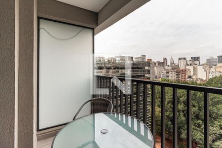 Varanda do Studio de kitnet/studio para alugar com 1 quarto, 25m² em Santa Ifigênia, São Paulo