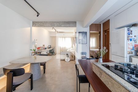 Sala de apartamento para alugar com 1 quarto, 70m² em Pinheiros, São Paulo