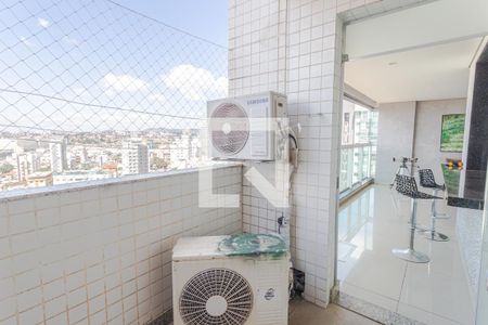 Varanda da Sala de apartamento à venda com 4 quartos, 154m² em Maria Virgínia, Belo Horizonte